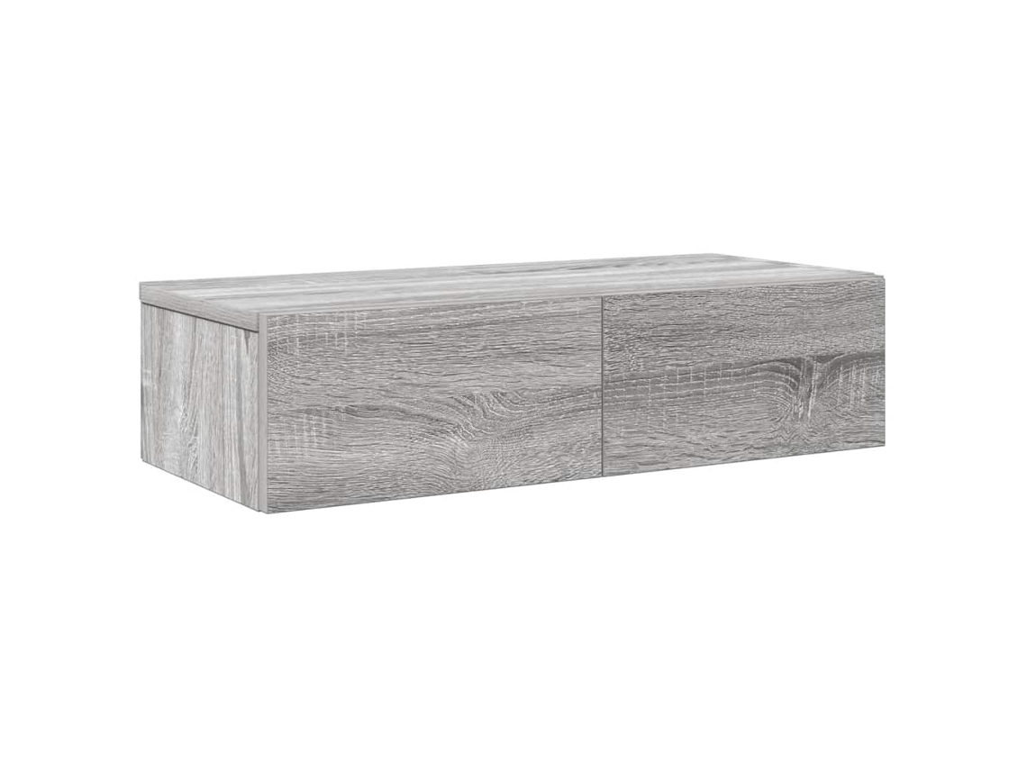 Wall Shelf, Wall Shelves Vidaxl Cinzeto Madeira Processada (60 X 26.5 X 15 Cm)