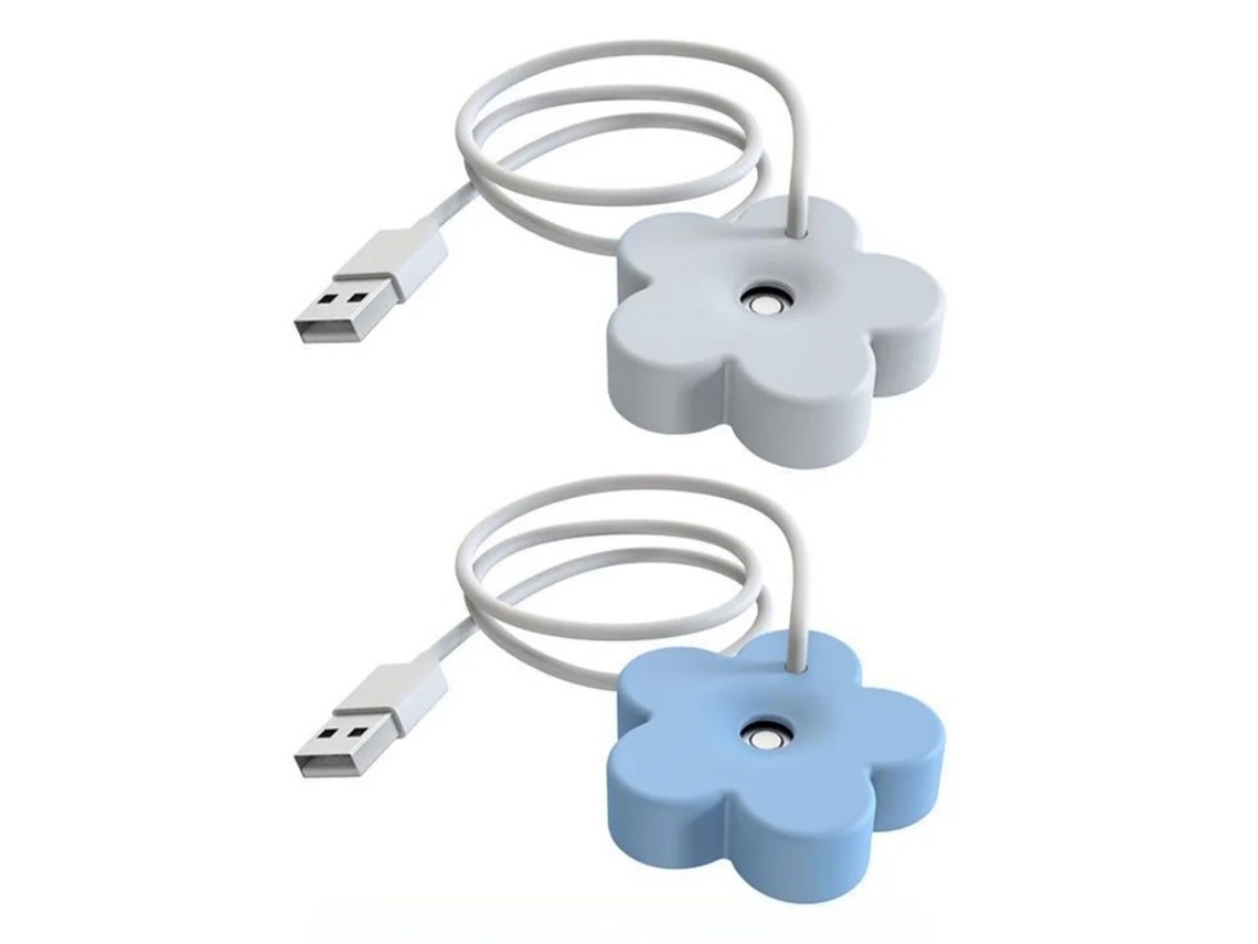 Mini Umidificador Para Plantas Flor Criativa Usb Brancoazul Bestvite Brancoazul