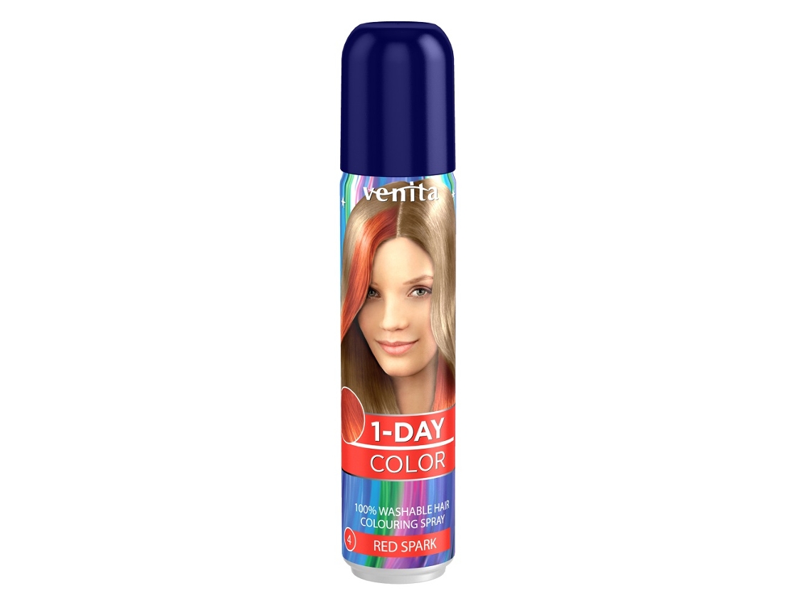 Coloração Em Spray Temporária Venita 1 Dia Tons De Fogo Vermelho, 50ml