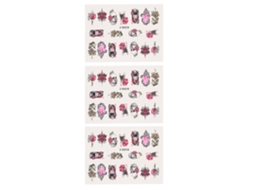 3 Folhas De Adesivos De Arte De Unhas 5d Autoadesivos Com Estampa Para Manicure Ferramenta Diy Z D3318