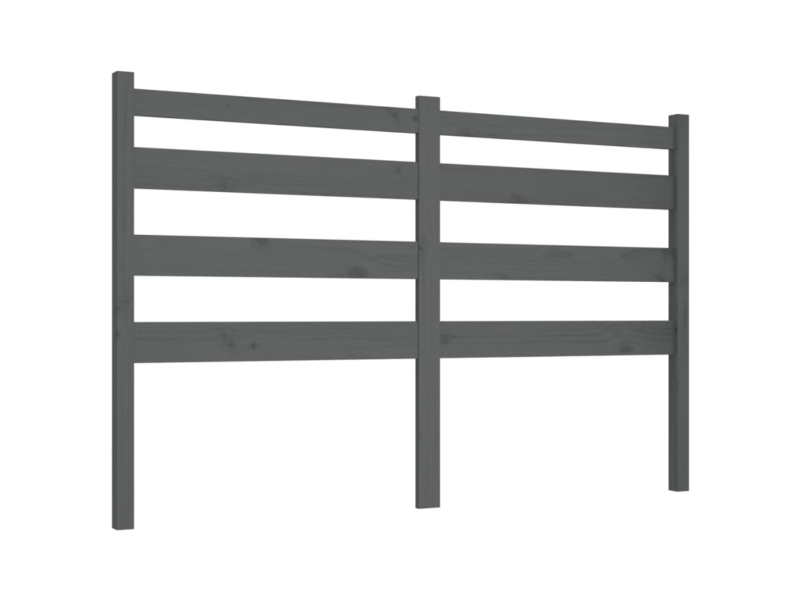 Cabeceira 126x4x100 Cm Pinho Maciço Cinzento MAISON EXCLUSIVE
