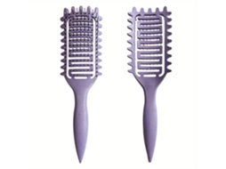 Escova Modeladora com Cerdas Ocas de Javali para Criar Cachos e Manter o Cabelo no Lugar. MDUG (roxa)