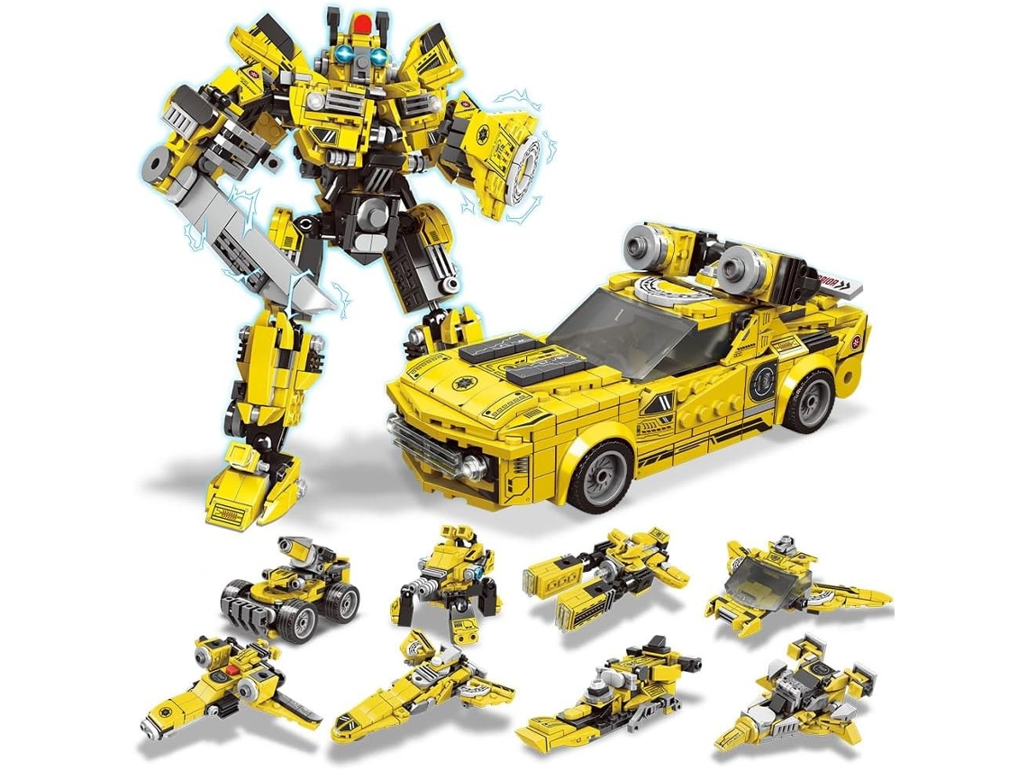 Kit Stem Kits De Construção De Robô Transformador Stem 8 Em 1, Brinquedo, Carro, Robô, Avio, Navio, Camião, Kits De Construção Para Meninos Lurelia