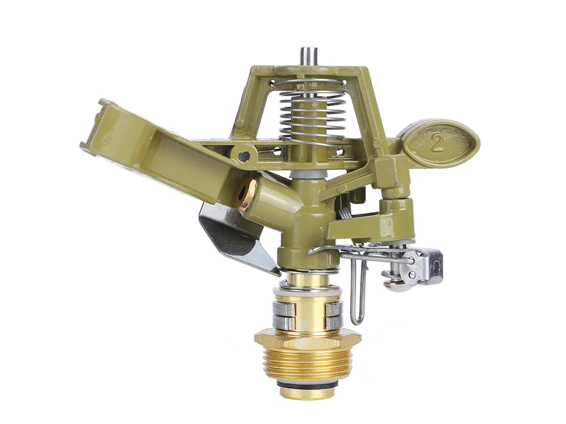 Bico de irrigação rotativo em liga de alumínio G3/4 com braço balançador para jardim