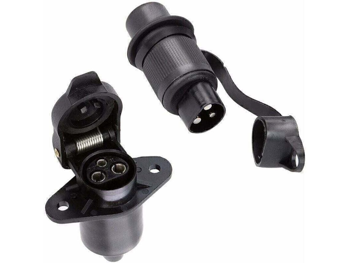 Conjunto De Conectores Agrícolas 12v Com 3 Pinos, Compatíveis Com Tratores, Conectores Macho E Fêmea Com Tampa À Prova D'água