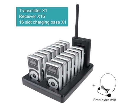 T130p Equipamento De Visita Áudio Para Atrações Turísticas Versão Melhorada Com Base De Carregamento De 16 Locais Retekess