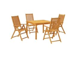 Conjunto de Jantar para Jardim 5 Pcs Madeira de Acácia Maciça MAISON EXCLUSIVE