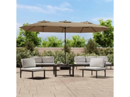 Vidaxl Guarda-sol Com Cabeça Dupla 449x265 Cm Verde