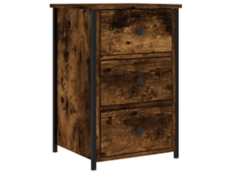 Mesa de Cabeceira MAISON EXCLUSIVE 40x36x60 cm Derivados de Madeira Carvalho Fumado