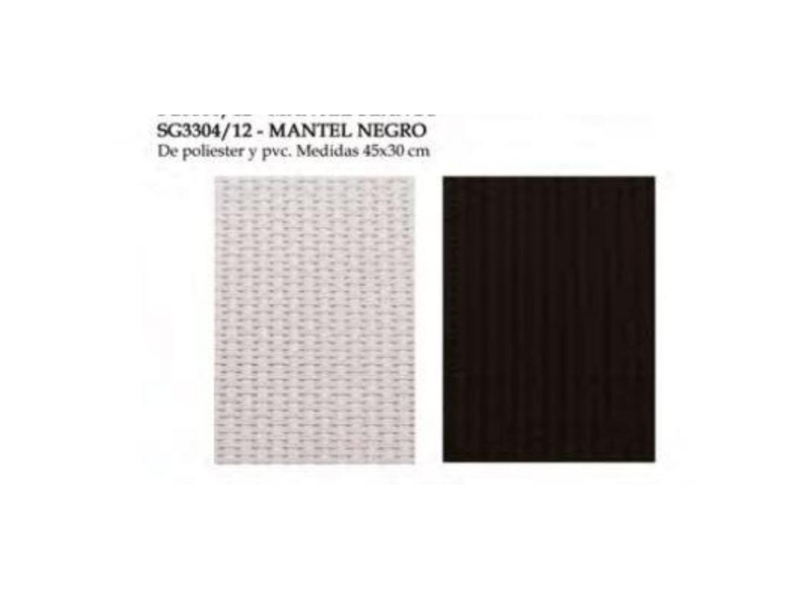 Mantel individual negro 45x30 cm