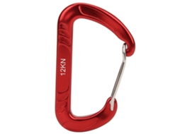 Carabina D 12kn com Trava para Paraquedismo Vermelha