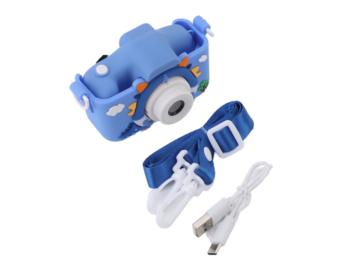 Laxiscreed Câmera Infantil T-rex Com Funções De Foto E Vídeo, Mini Jogos E Estojo - Azul