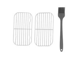 Gradeira de Malha de Aço Inoxidável com Pincel 2pcs