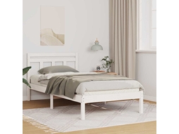 Vidaxl Estrutura da Cama Branco 80 X 200 Cm Madeira de Pinheiro Sólida
