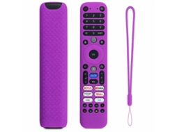 Capa De Silicone Roxa Para Comando De Voz Tv Compatível Com Chiq L32fm10v E U65m10f_dae