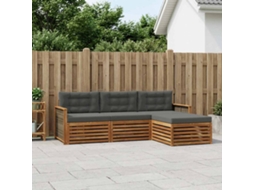 Vidaxl Conjunto De Sofás Para Exterior Natural E Antracite