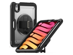 Capa para iPad Mini (2021), tamanho palma da mão, com suporte para PC. Capa para tablet em TPU tamanho ombro com suporte para lápis. Transparente. Hengrongshen (2024).