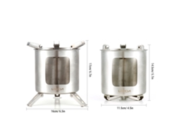 Estufa De Acero Inoxidable Plegable Camping Picnic