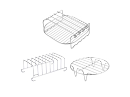 Acessórios Para Fritadeira A Ar Conjunto De 3 Grelhas Multifuncionais De 7 Polegadas Com Dupla Camada De Metal Panoona