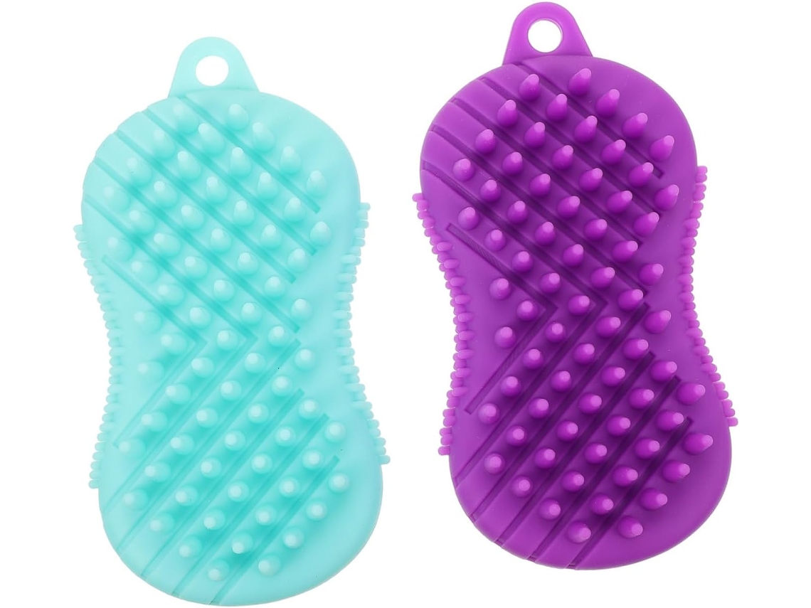 Conjunto De 2 Escovas Banho Multifuncionais Silicone Ukcoco Para Adultos, Esfoliantes E Massageadoras, Com Cabeça De