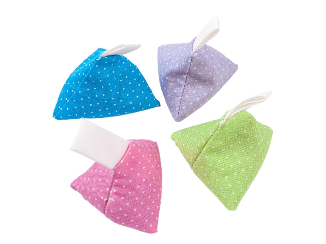 Conjunto De 4 Pesos Com Alça, Em Bolsa Triangular.