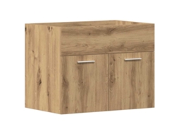 Gabinete para Pia de Banheiro em Carvalho Artesanal 60x38,5x46 cm Madeira Engenheirada MAISON EXCLUSIVE