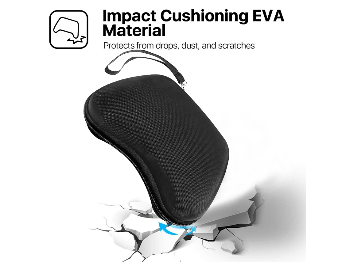 Mali estojo de Transporte para Controle Ps5, Xbox Series X/s e Switch Pro, Case Protector com Bolsa de Acessórios Preto