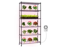 Suporte Para Plantas Com Luz De Cultivo De 6 Níveis, Altura De 180 Cm, 150 W Vevor