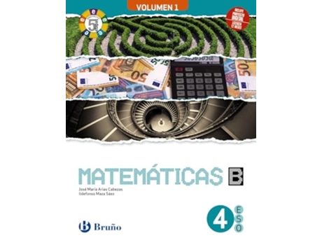 Livro Matemáticas 4 B Eso 3 Volúmenes Proyecto 5 Etapas Da Editorial Bruño De José María Arias Cabezas E Ildefonso Maza Sáez (espanhol)