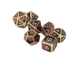 Primerox 7pcs Dados de Metal Poliédricos para Jogos de Mesa, Rpg e Festas Tipo 2