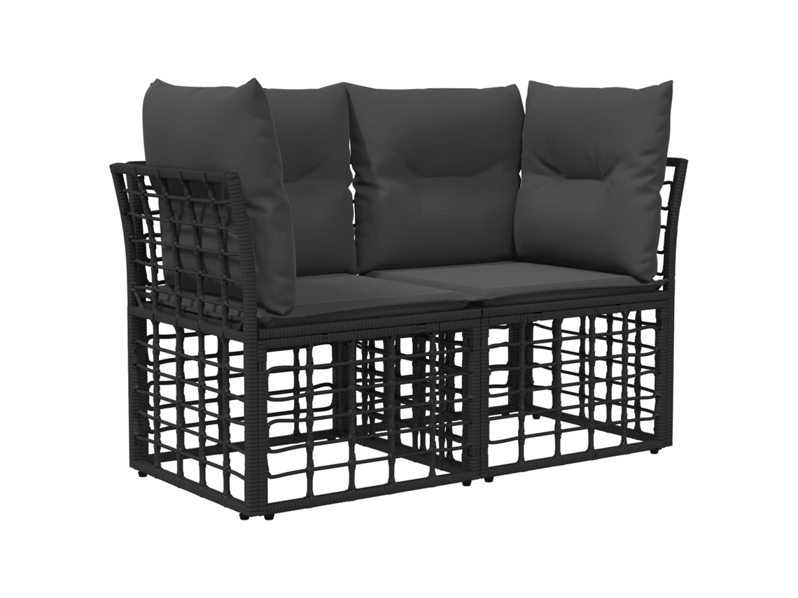 Maison Exclusive - Conjunto De Sofás Para Exterior 11 Pcs Preto E Cinza Escuro