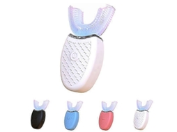 Escova De Dentes Elétrica Em Formato De U Para Crianças E Adultos, Com Função Automática De Clareamento Dental 360° E Luz Fria.