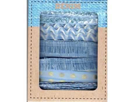 Denim Blue Conjunto De 5 Fitas, 1 Metro De Cada 004 Mediac