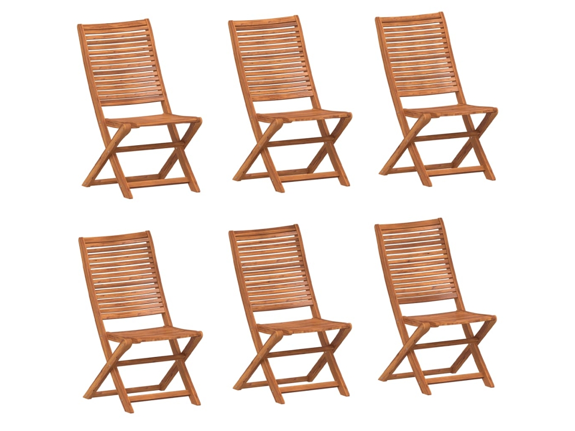 Maison Exclusive - Cadeiras De Jardim Dobráveis 6 Pcs 51x66x95 Cm Acácia Maciça