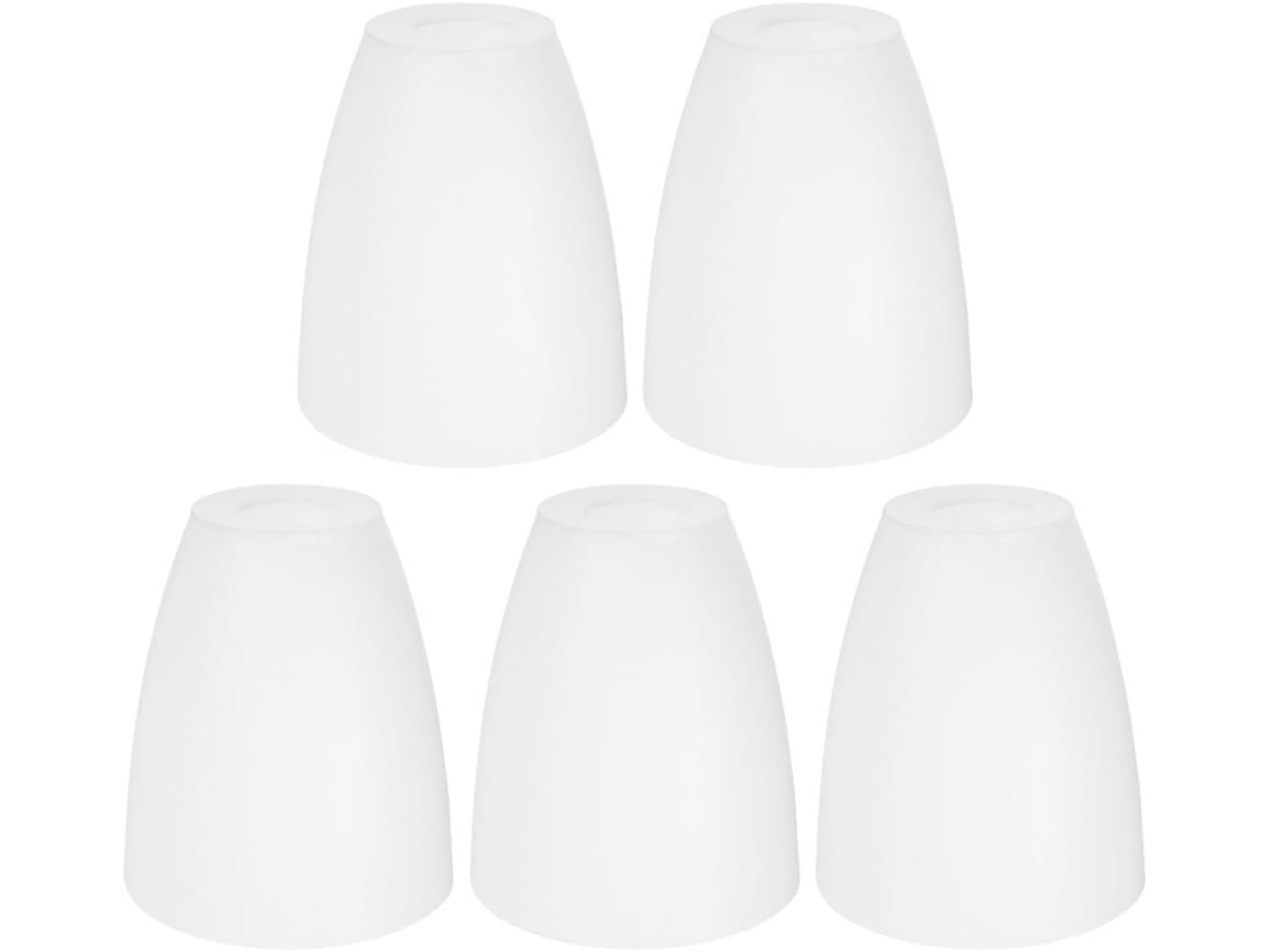 Conjunto de 5 Luminárias de Mesa em Plástico Branco SFUSHOS