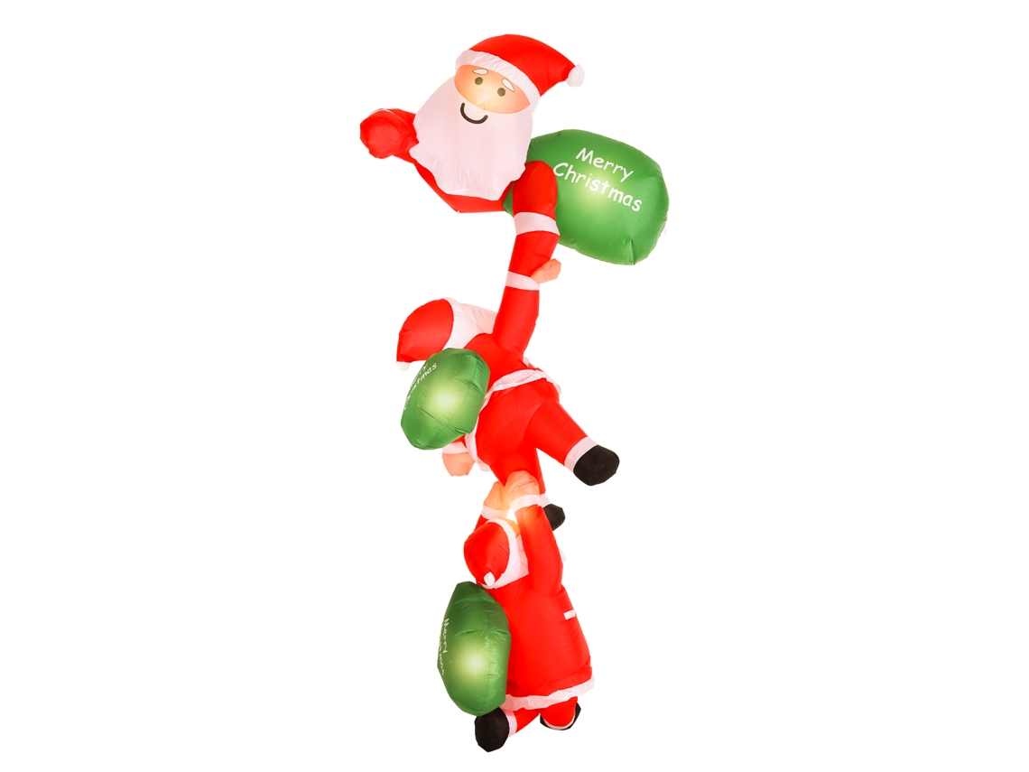 Laxiscreed Boneco De Natal Santa Inflável Com Luz Led 7.8ft À Prova De Água Para Jardim E Entrada