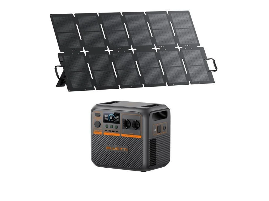Kit BLUETTI Premium 200 V2 com Painel Solar 500w 2073.6wh, Gerador Solar 4x2700w (ac270p)