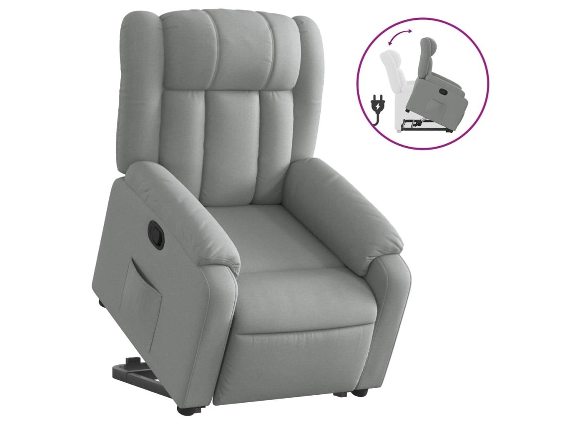 Stand Up Recliner Chair, Stand Up Recliner Chairs Vidaxl Cinzeto Tecido