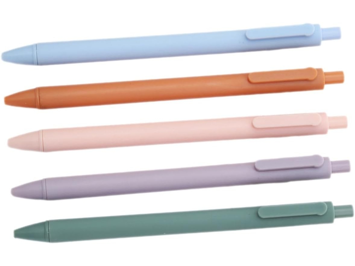 Conjunto De 5 Canetas Em Gel , Ponta Fina, Ergonômicas, Escrita