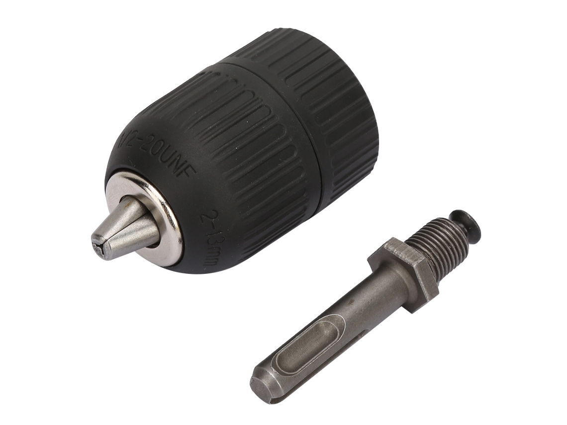 Mandril De Furadeira Sem Chave 2.0-13mm Com Adaptador Sds E Cone 1/2-20unf