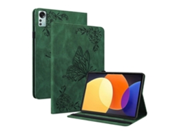 Capa de couro para tablet Webake com estampa de borboleta e flor