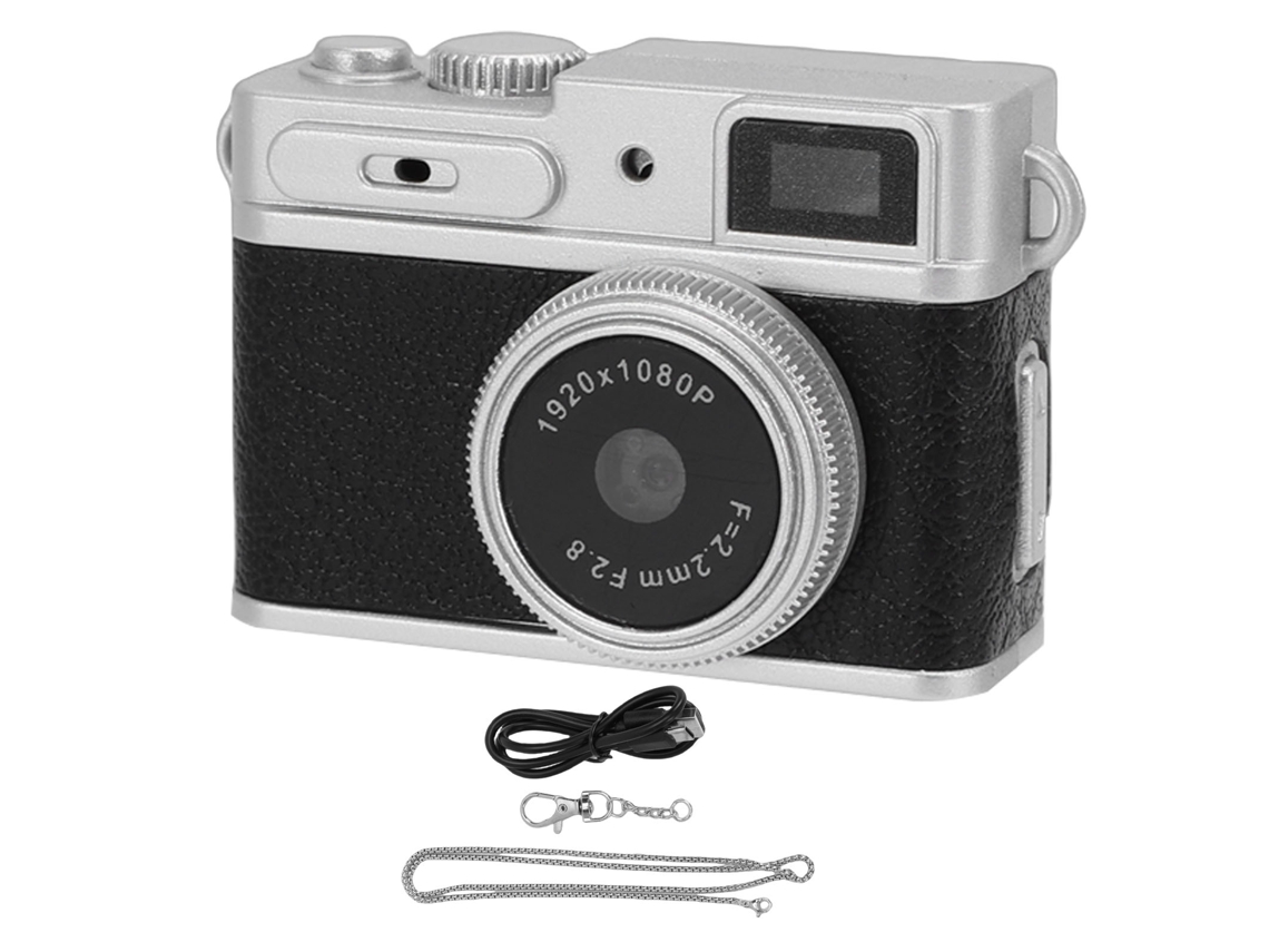 Câmera Digital Mini Vintage EOOCOO com vídeo 1080p e portátil