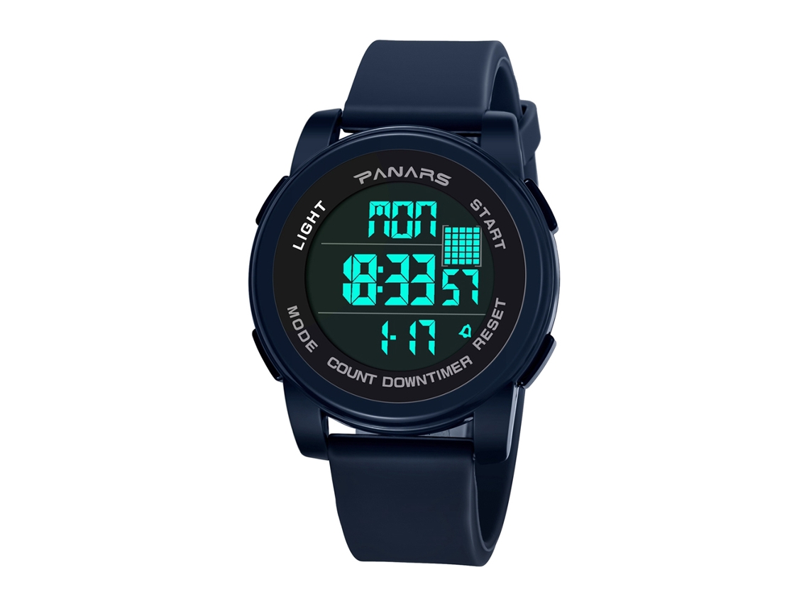 Reloj Digital Deportivo Impermeable Luminoso Multifuncional Para Hombre Panars Azul