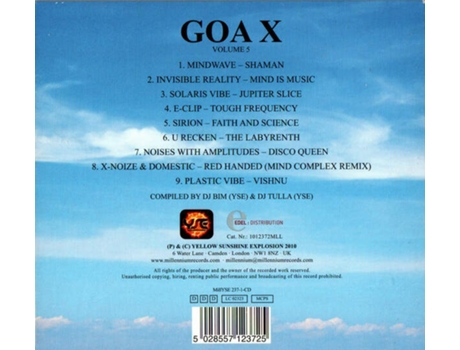 Cd Goa X Volume 5 Festival Edition Yellow Sunshine Explosion