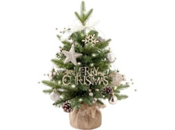 Mini Árvore De Natal Para Decoração De Escritório, Com Caixa De Música Giratória, Decoração Natalina Gokoco