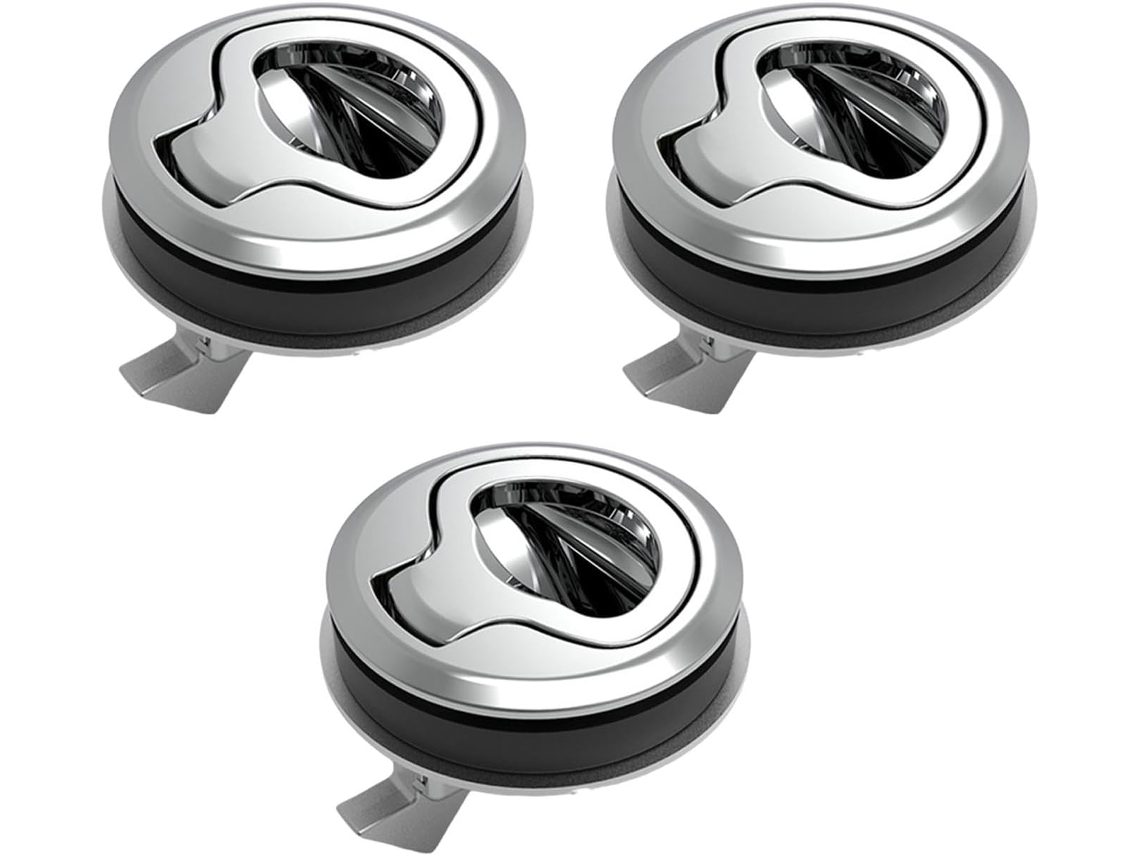 Conjunto De 3 Puxadores Embutidos Para Cabine, Barco Ou Iate.