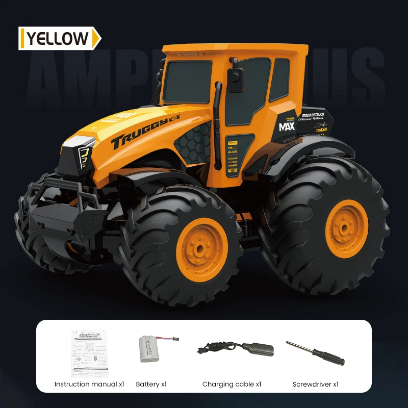 (amarelo) Carrinho Elétrico Off-road 2.4g Para Escalada - Presente Para Crianças