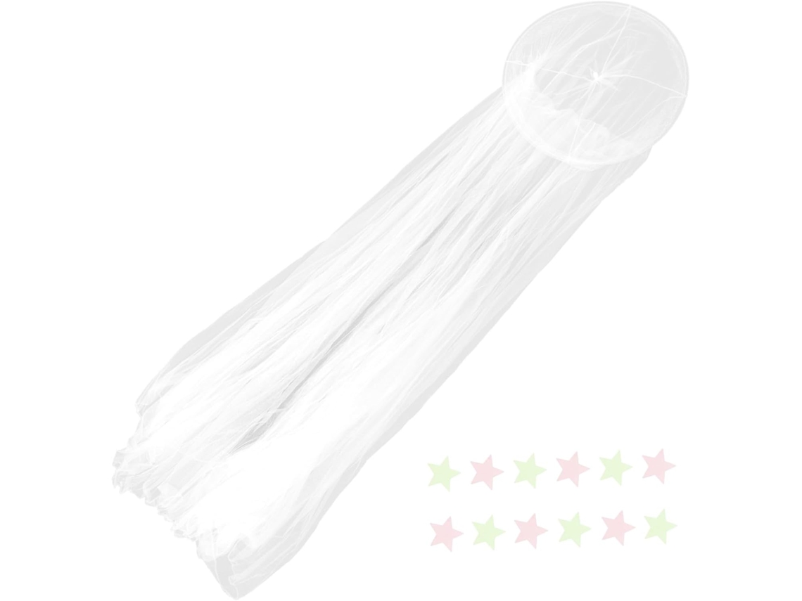 Cortina Mosquiteira Para Cama, Decoração De Quarto Princesa, Dossel Redondo Para Cama, Proteção Contra Insetos Para
