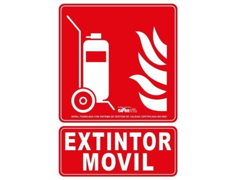 Sinal de carrinho extintor PVC Classe B ATM-SEÑALIZACIÓN