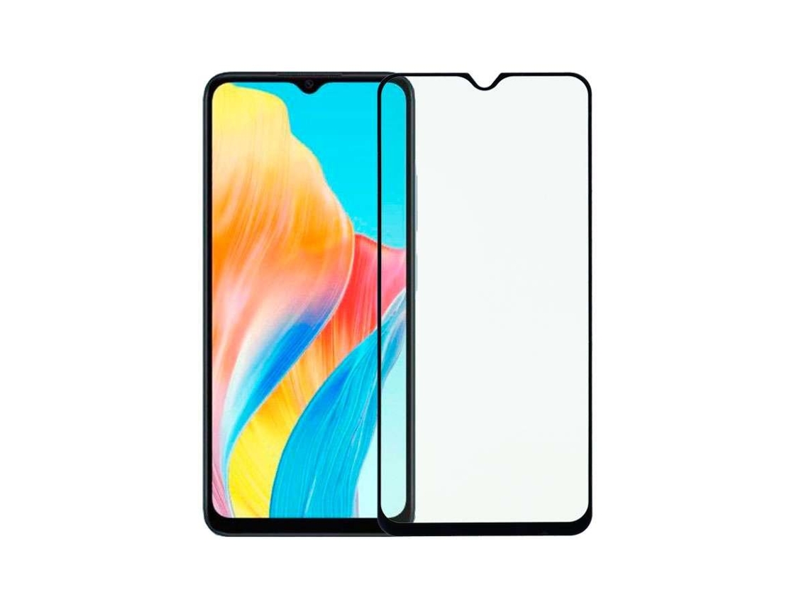 Película De Vidro Temperado Completa Preto Para Oppo A18